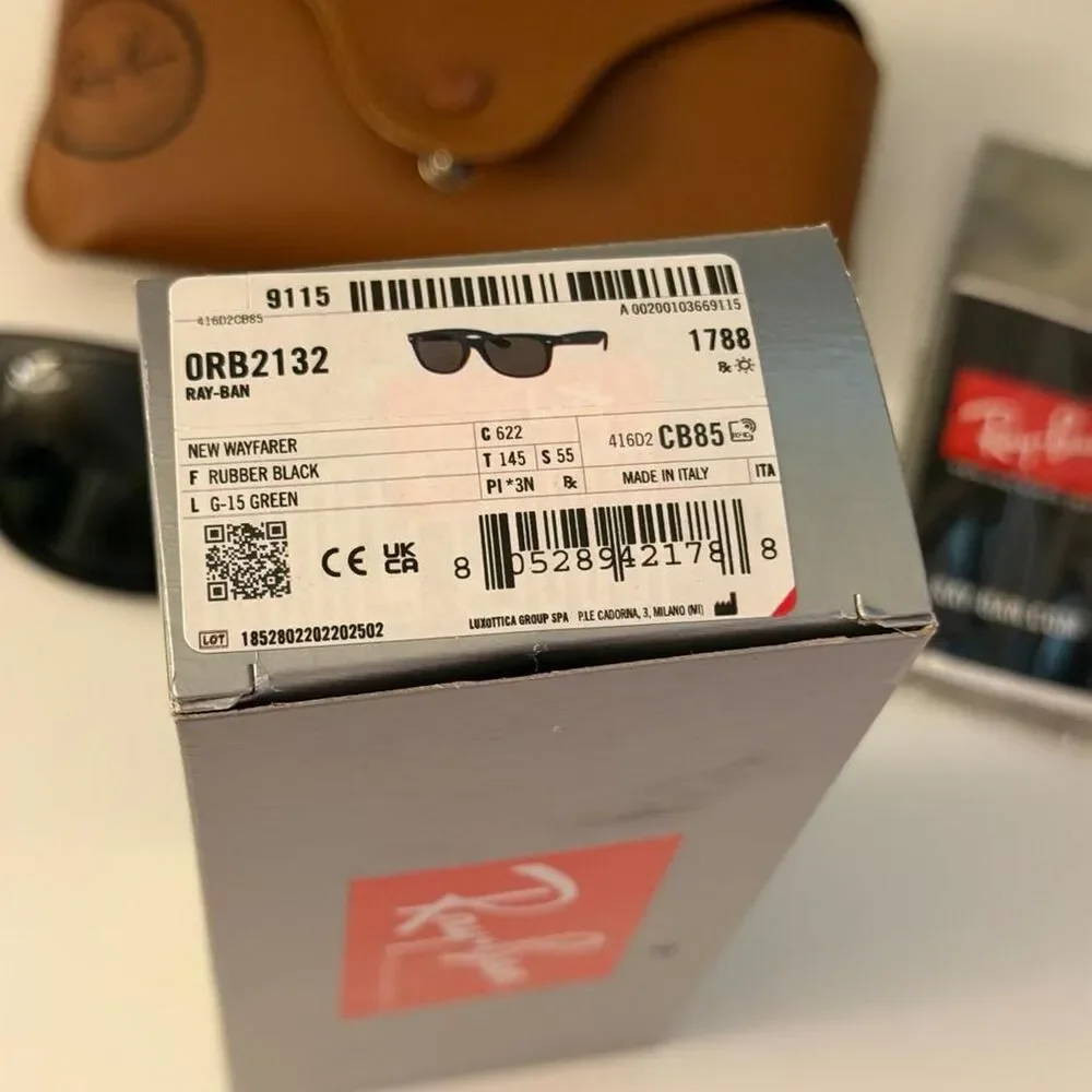 Ray-ban Men's Black and Brown Sunglasses